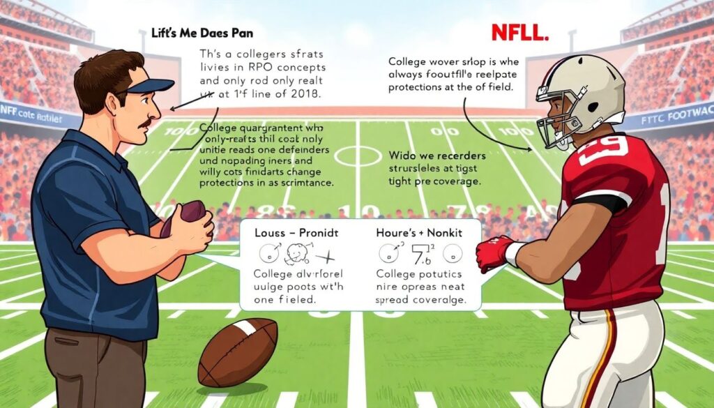 College Football vs. NFL: How Rules Differences Affect Strategy - иллюстрация