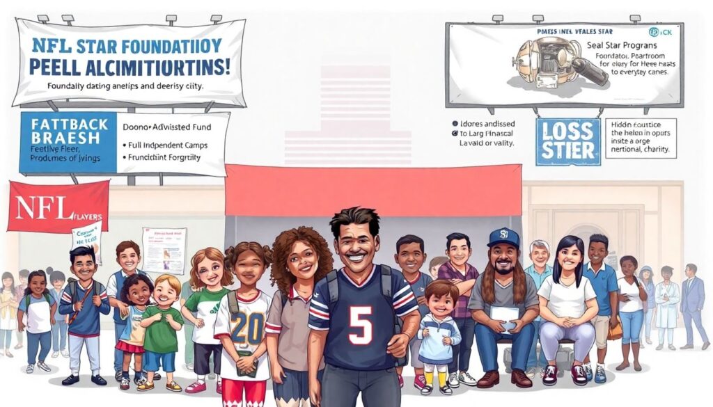 Off the Field: Community Work and Charity Efforts by NFL Stars - иллюстрация