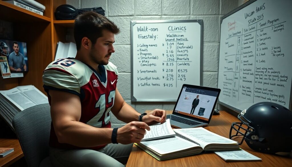 A Day in the Life of a College Football Walk-On Player - иллюстрация